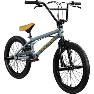 BULLSEYE Project 301 BMX 20 Zoll Bike Fahrrad 2 Pegs 360° Rotor Freestyle grau/gelb