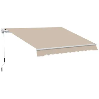 Outsunny Gelenkarmmarkise 395 x 245 x 350 cm beige
