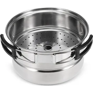 3 Stuecke Camping Kochgeschirr Set Edelstahl Topf Pfanne Dampf Rack Outdoor Home Kueche Kochen Set