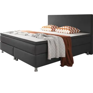Inter Boxspringbett 180 x 200 cm anthrazit