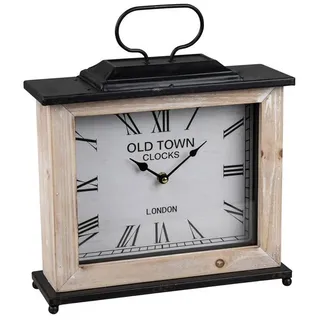 Formano Standuhr 32 cm Metall-Holz Tischuhr Standuhr 32 cm Metall-Holz Tischuhr
