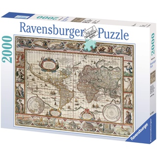 Ravensburger Puzzle 2000 Teile Weltkarte, antik 16633