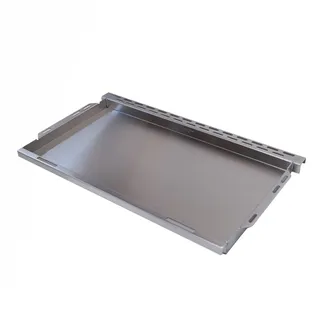 SANTOS Edelstahl Plancha XXL – 74,7x43,1x4 cm – Passend für SANTOS S-Serie 4- u. 5-Brenner Gasgrills – Perfekt für Fleisch, Gemüse & mehr – Rostfrei & pflegeleicht