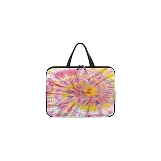 Surwin Laptop Hülle Tasche,Tie Dye Stil Laptop Hüllen Wasserdicht Stoßfest Laptoptasche mit Griff und Reißverschluss Laptophülle Langlebig Rundumschutz Notebook Sleeve (15 Zoll,Blütenblatt)
