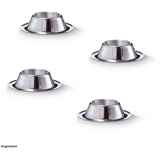 Neuetischkultur Eierbecher Eierbecher 4 Stück Edelstahl, (Stück, 4-tlg., 4 Eierbecher) silberfarben