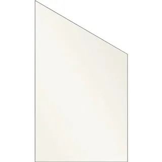 BM Massivholz Zaun Abschlusselement Vidrio Glas rechts 103x180/120 cm creme