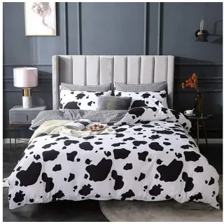 LuxusKollektion Kinderbettwäsche Bettwäsche Kuh 155x220cm 2tlg