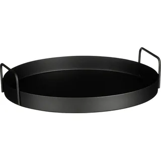 Mica decorations Mica Tablett Razz schwarz Eisen 6,5 x 30 cm