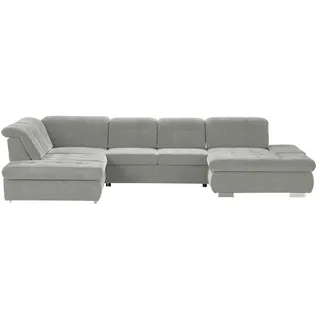 Lounge Collection Wohnlandschaft mit verschiedenen Funktionen Spencer , grau , Maße (cm): B: 382 H: 102 T: 260.0