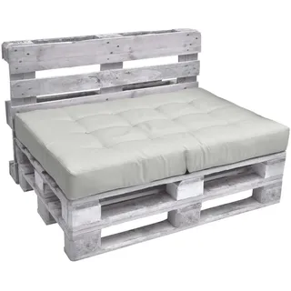 Beautissu Palettenkissen 120 x 80 x 15 cm grau 1 St.