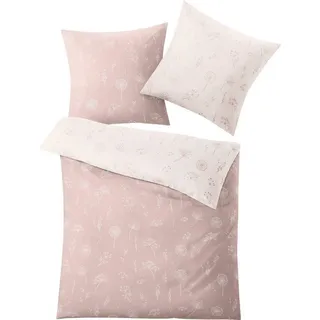 Kleine Wolke Bettwäsche Wendebettwäsche "Leone", Mako-Satin, Blumen rosa
