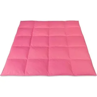 Natürliche Decke Bettdecke 80% Daunen 135/200 1,20 kg Rosa - Weiß