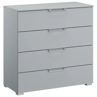 Novel Kommode, Hellgrau, Kunststoff, 4 Schublade(n) Schubladen, 80x81x42 cm, Blauer Engel, Goldenes M, BQ - Bündnis für Qualität, Made in Germany, Typenauswahl, Beimöbel erhältlich, stehend, in verschiedenen Größen Holzdekoren erhältlich, Wohnzimmer, Kommoden & Sideboards, Kommoden