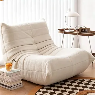 Fucxeoy Togo Kaminsessel, Ecksitzsäcke, Bequemes Lazy-Bodensofa, Loungesessel-Sofa Aus Schaumstoff Mit Ergonomischem Design, Für Wohnzimmer, Schlafzimmer, Wohnheim, Salon, Büro