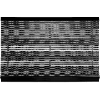 KARAT Fussabtreter Aussenbereich für innen & außen - rostfrei & wetterfest - Haustür Fußabtreter - Türmatte Eingangsmatte - Power Brush (50 x 80 cm, PVC-Rahmen - Grau)