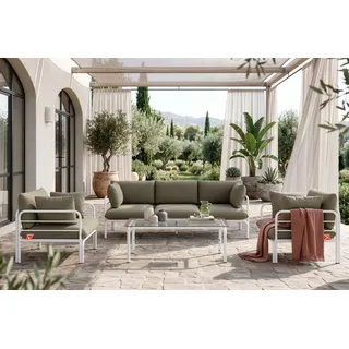 Konsimo RAMBE Loungeset 4-tlg. Weiß/Beige
