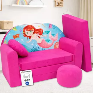 millybo Kindersofa Kinder Couch mit Schlaffunktion ausklappbar 3in1 Kinder Sofa Spielsofa mit Bettfunktion Mädchen Jungen Sitzsack Minisofa Schlafsofa Kinderzimmer Schlafsessel (H4)