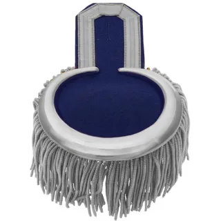 Deitert Epauletten Silber (EIN Paar) mit Fransen Silber-blau