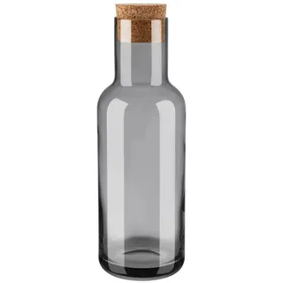 blomus Wasserkaraffe -FUUMI- Elegante Wasserkaraffe aus mundgeblasenem Glas, Mundgeblasen, Durchgefärbt, Spülmaschinengeeignet, 1 Liter, Designer grau