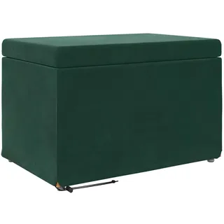 vidaXL Hocker Samt 61 x 41 x 40 cm Dunkelgrün