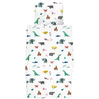 Snurk Bettwäsche Origami Zootiere Mehrfarbig 135 x 200 cm + 80 x 80 cm