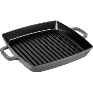 Staub Grillpfanne mit 2 Griffen 28 x 28 cm graphit-grau