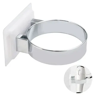 SPEACOUR Haartrocknerständer Haartrocknerhalter Selbstklebend Föhnhalter Haartrockner Halterung ohne Bohren Wandmontage Haartrockner Lagerung Föhn Halterung für Badezimmer, Küche, Friseurladen (Weiß) | Wandhalter Für Föhn, Badezimmer, Friseursalon Und Waschtisch, Feuchtigkeitsbeständig Und Platzsparend