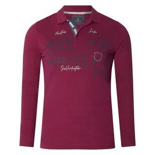 Jan Vanderstorm Langarm-Poloshirt MAKSE rot 7XL