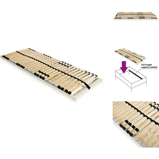vidaXL Lattenrost mit 28 Latten 7 Zonen 70 x 200 cm -  Betten & Bettgestelle - Braun