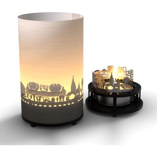Bonn Premium Geschenkbox - Motivkerze mit magischer Skyline-Projektion | Souvenir für Bonn Fans | Schattenspiel | Mitbringsel