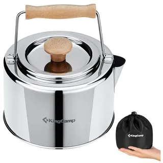 KingCamp Teekessel 1,2L Camping Kessel Teekanne Wasserkessel Tee Sieb Pot Stahl
