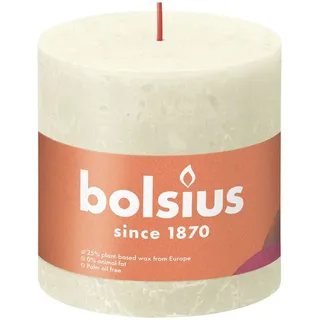 Bolsius Rustik Stumpenkerze 10 x 10 cm weiche perle