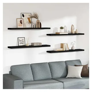 vidaXL Schweberegale 4 Stk. 120 x 23,5 x 3,8 cm Schwarz