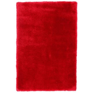 Viva 14774 Shaggy weich Seide Teppich, 60 x 120 cm, Coral Rot