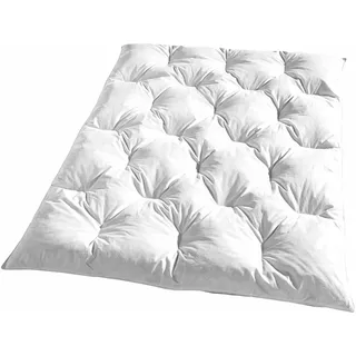 Glööckler Federbettdecke »ICE 24-Stegbett, warm, Füllung 100% Federn, (1 St.), Bettdecke 61862913-0 weiß B/L: 135 cm, x 200 cm