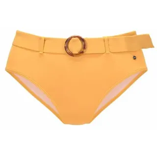 S.Oliver Highwaist-Bikini-Hose Damen gelb Gr.36