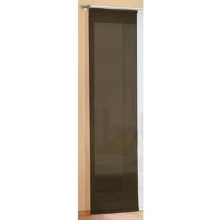 Gardinenbox Preisgünstiger Flächenvorhang Schiebegardine, transparent, unifarben, mit Zubehör, 245x60, Braun, 85589