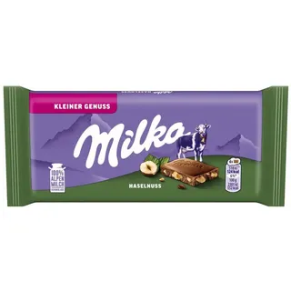MILKA Schokolade, Milka die kleine Haselnuss Schokoladentafel Packung 45g
