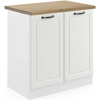 Famanu Unterschrank Waschbecken Landhaus Eiche 80 cm