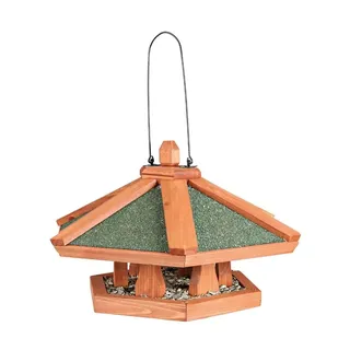 Trixie 5569 natura Futterhaus zum Hängen, ø 42 × 24 cm, braun