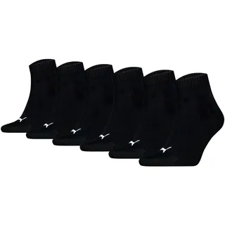 Puma Quarter Sneakersocken 6er Pack Schwarz 43-46
