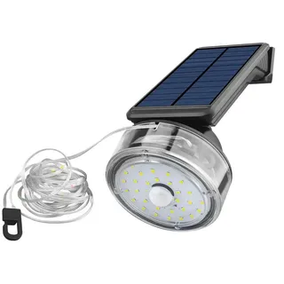 Solarlampen für Außen mit Bewegungsmelder RGB Lichterkette Aufrollbar IP44 Wasserdicht LED Solarleuchten für Aussen Solarleuchte Außenwandleuchten für Garten, Hof, Balkon, Terrasse, Patio, Geländer