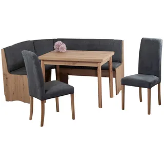 Stolebaenk Eckbankgruppe Duisburg Artisan Titanic Duisburg PE/MA, (Eckbankset, 1 x Eckbank, 1 x Tisch, 2 x Stuhl)