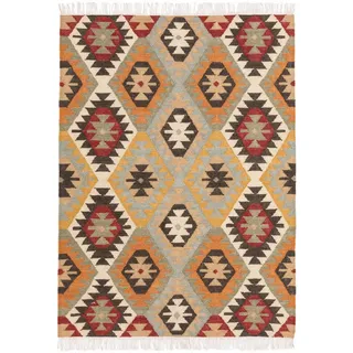 benuta pure Kelim, Mehrfarbig, Textil, Orientalisch, Rechteckig, 120x170 cm, pflegeleicht, Teppiche & Böden, Teppiche, Naturteppiche