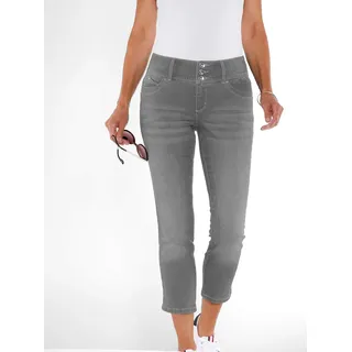 7/8-Jeans CASUAL LOOKS Gr. 42, Normalgrößen, grau (grey, denim) Damen Jeans Ankle 7/8