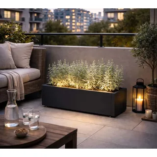 Herstera Cube Balcony 80 x 25 x 25 cm Anthrazit