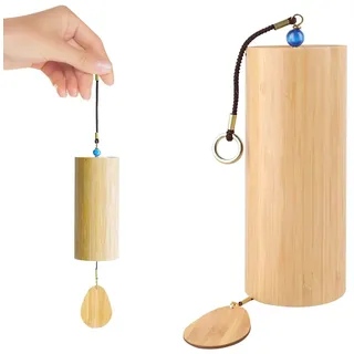 Hojalis Japanische Bambus Windspiele, Natürliches Bambus-Windspiel, BambusWindspieles, Windspiele Für Draußen Hängend, Klangspiel Für Yoga, Klangheilung, Meditation, Hausgarten-Dekoration (D-Akkord)