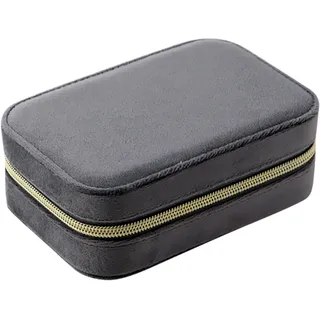 Larlary Reise Schmuckkästchen, Kleine Schmuckkästchen, Reise Schmuckkästchen für Ringe, Ohrringe, Halsketten und Armbänder (Gray)