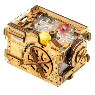 iDventure Amazeing Safe - Murmelbahn Spardose Puzzlebox - Escape Room Spiel - Geschenkbox - Schatztruhe - 3D Holzpuzzle - Sequenzielle Puzzles Rätselbox Erwachsene - Geldgeschenk - Männer Geschenk