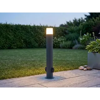 meineWunschleuchte Wegeleuchte schwarz 80 cm inkl. 2 Steckdosen